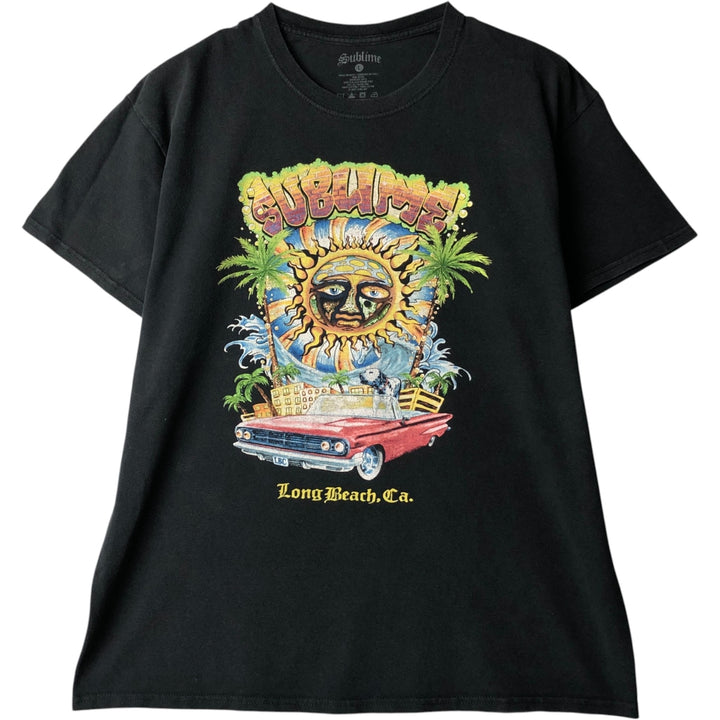SUBLIME Band T-shirt, Men's L size cotton black type Vintage Second Hand
