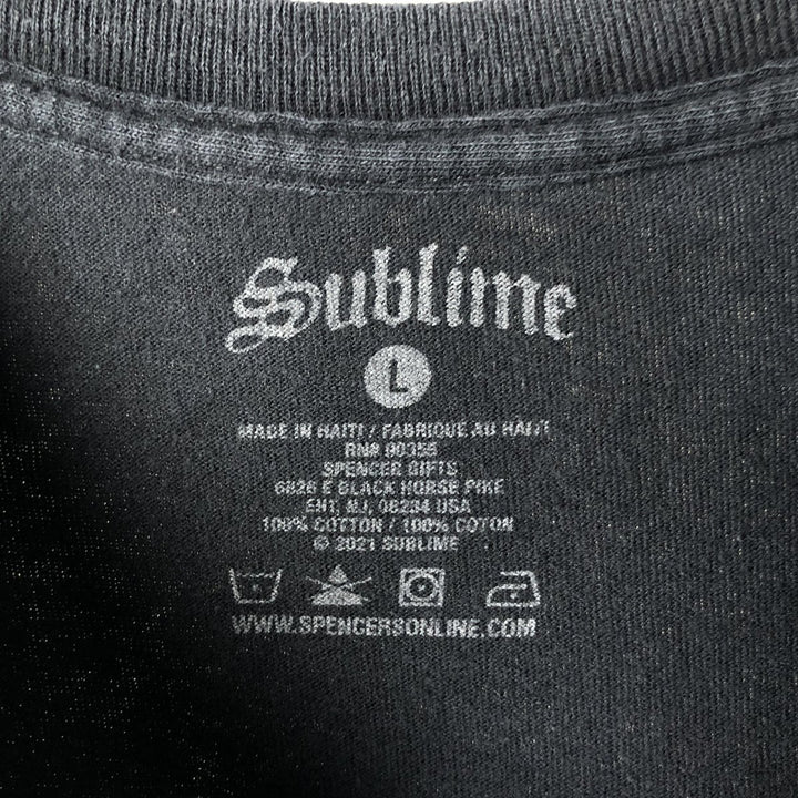 SUBLIME Band T-shirt, Men's L size cotton black type Vintage Second Hand
