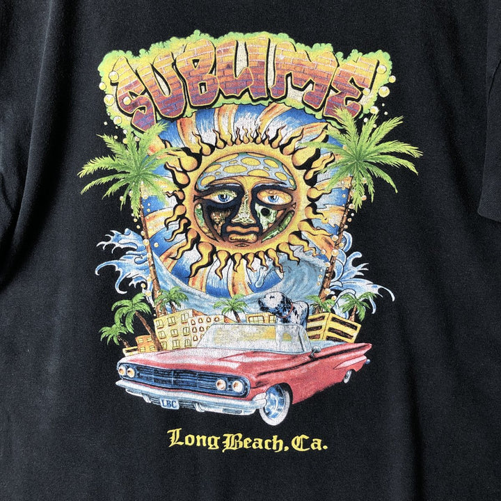 SUBLIME Band T-shirt, Men's L size cotton black type Vintage Second Hand