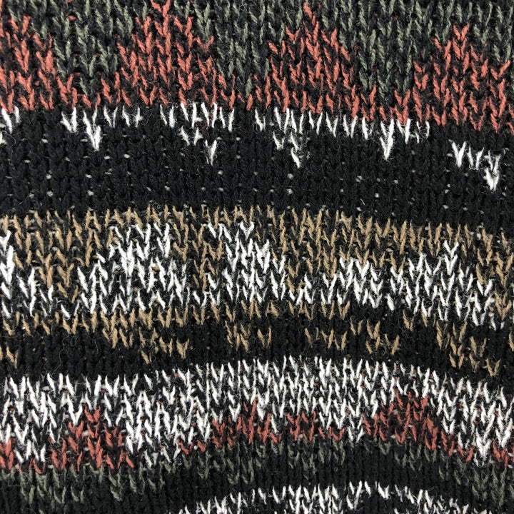 Vintage 90'S Michael Gerald all-over print knit sweater, men's size XL unclear navy blue type Vintage Second Hand