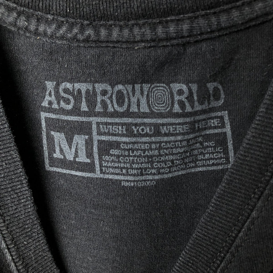 ASTRO WORLD Astroworld Rap T-shirt, Men's Size M cotton black type Vintage Second Hand
