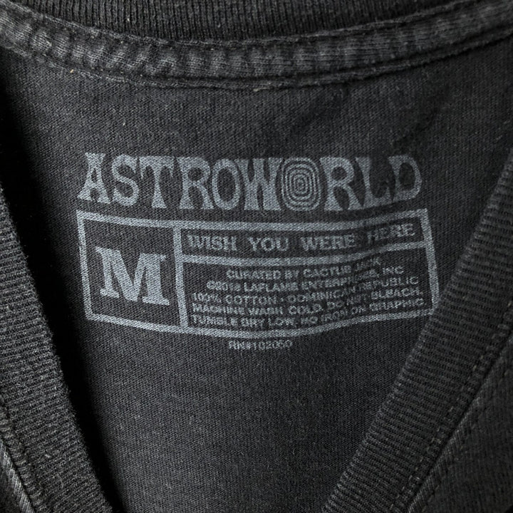 ASTRO WORLD Astroworld Rap T-shirt, Men's Size M cotton black type Vintage Second Hand