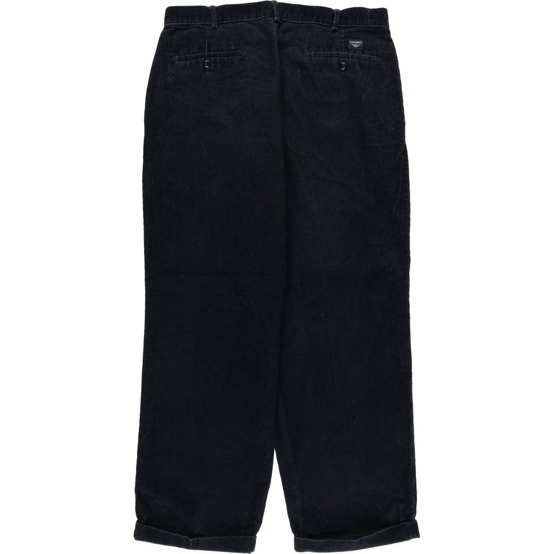 Dockers Two-pleat Corduroy Pants, Men's, Size W34 cotton navy blue type Vintage Second Hand