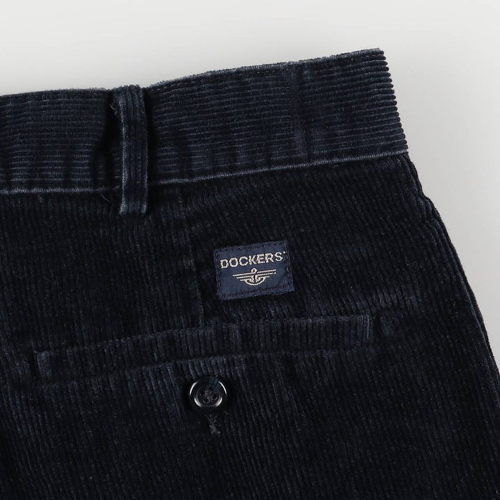Dockers Two-pleat Corduroy Pants, Men's, Size W34 cotton navy blue type Vintage Second Hand
