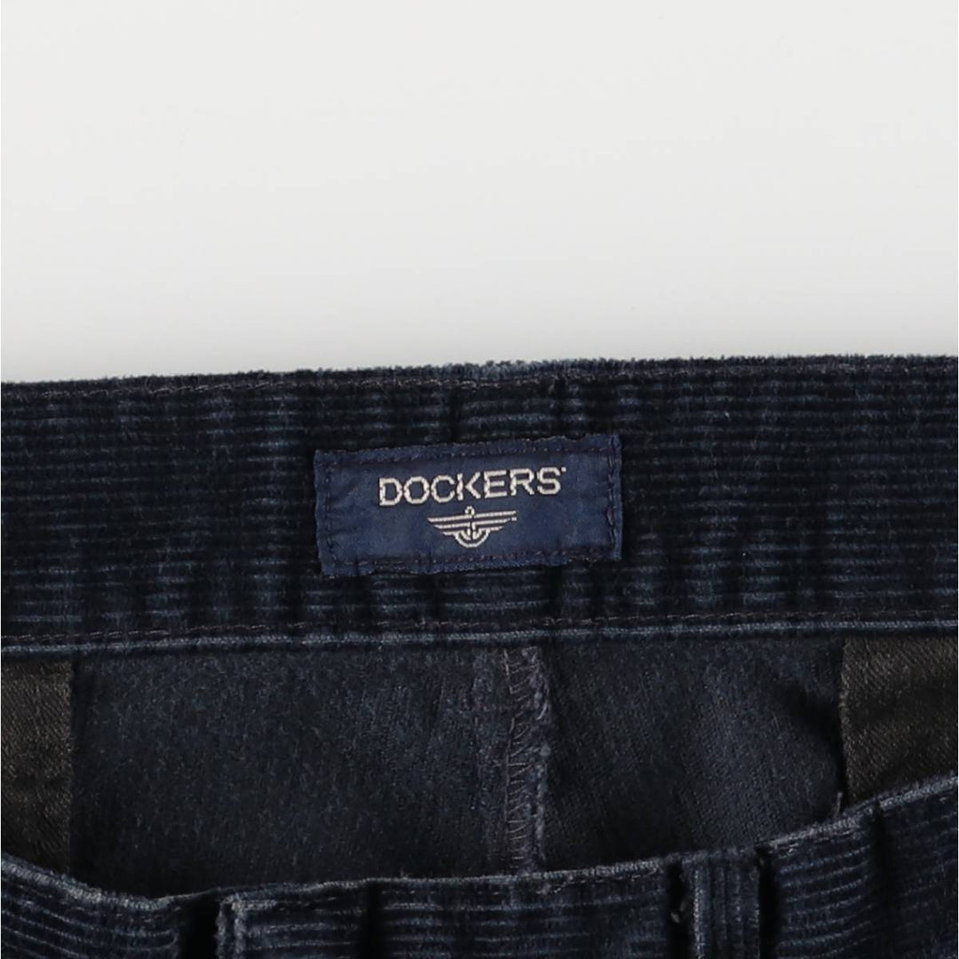 Dockers Two-pleat Corduroy Pants, Men's, Size W34 cotton navy blue type Vintage Second Hand