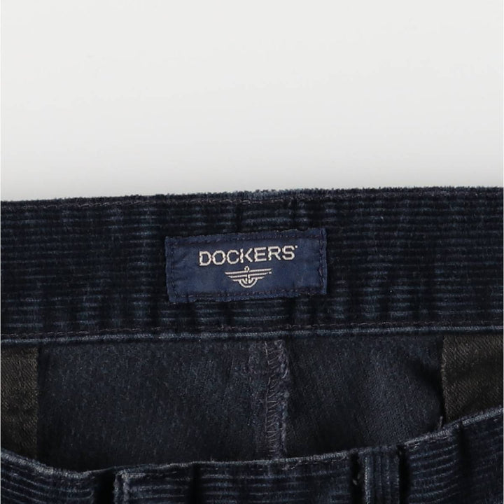 Dockers Two-pleat Corduroy Pants, Men's, Size W34 cotton navy blue type Vintage Second Hand