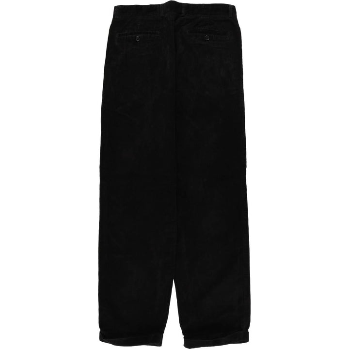 CLUB ROOM Two-pleat Corduroy Pants Men's Size W31 cotton black type Vintage Second Hand