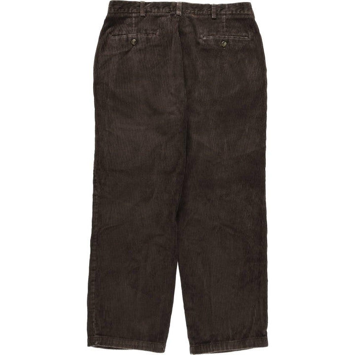 Haggar Black Label Two-pleat Corduroy Pants, Men's Size W33 unclear brown type Vintage Second Hand
