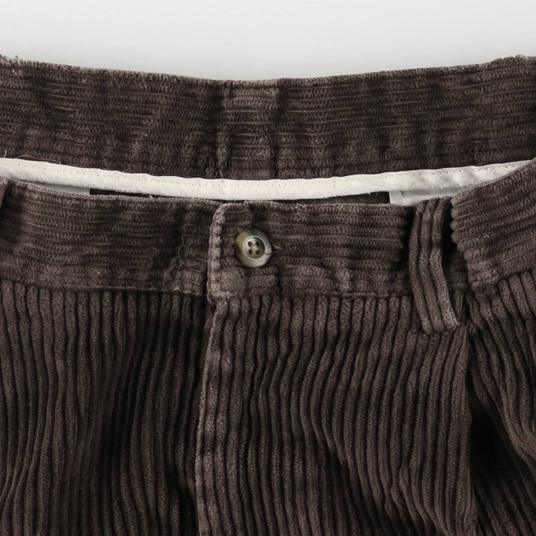 Haggar Black Label Two-pleat Corduroy Pants, Men's Size W33 unclear brown type Vintage Second Hand