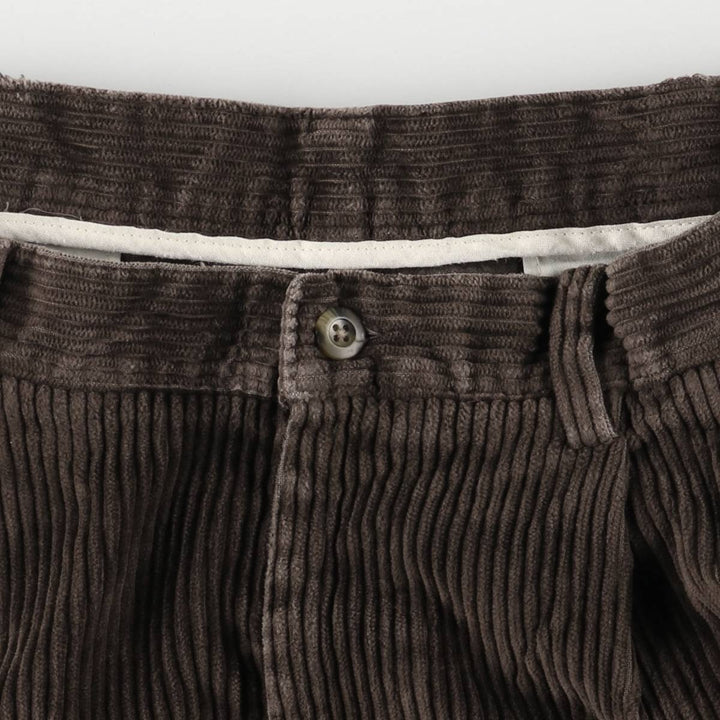 Haggar Black Label Two-pleat Corduroy Pants, Men's Size W33 unclear brown type Vintage Second Hand