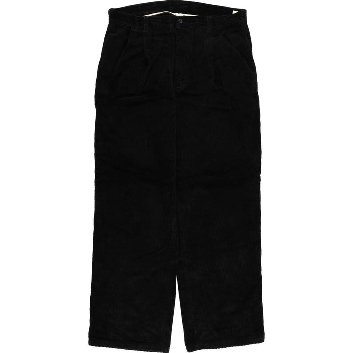 JOSEPH ABBOUD Two-pleat Corduroy Pants, Men's, Size W31 cotton black type Vintage Second Hand