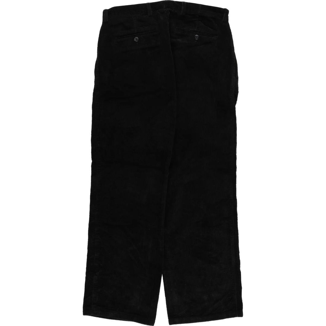 JOSEPH ABBOUD Two-pleat Corduroy Pants, Men's, Size W31 cotton black type Vintage Second Hand