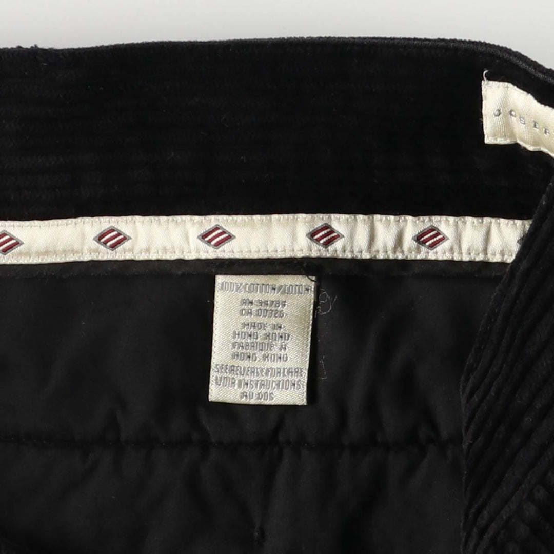 JOSEPH ABBOUD Two-pleat Corduroy Pants, Men's, Size W31 cotton black type Vintage Second Hand