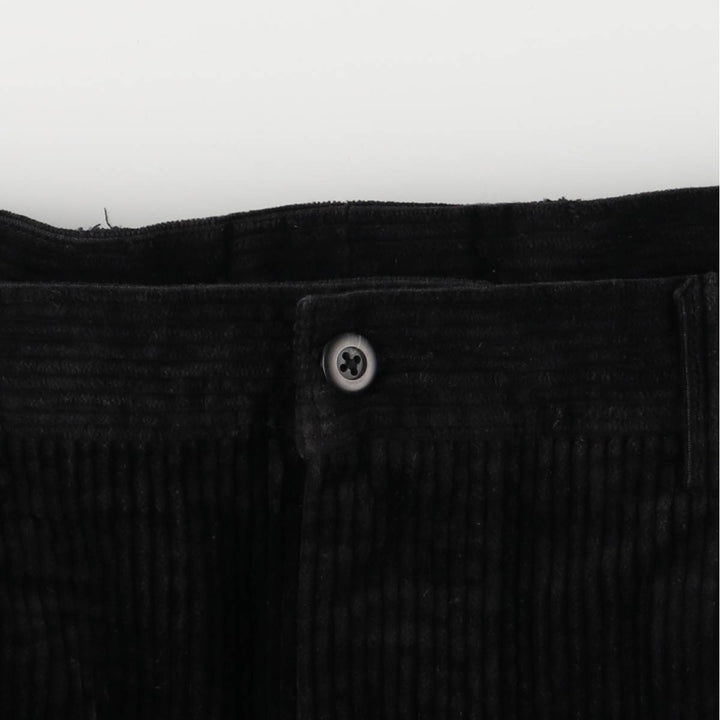 JOSEPH ABBOUD Two-pleat Corduroy Pants, Men's, Size W31 cotton black type Vintage Second Hand