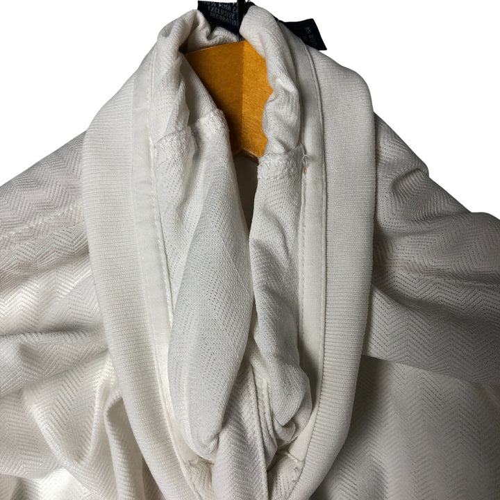 Ralph Lauren POLO by Ralph Lauren herringbone short-sleeved polo shirt, men's size M Pima Cotton white type Vintage Second Hand