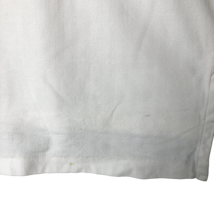 Ralph Lauren POLO by Ralph Lauren herringbone short-sleeved polo shirt, men's size M Pima Cotton white type Vintage Second Hand