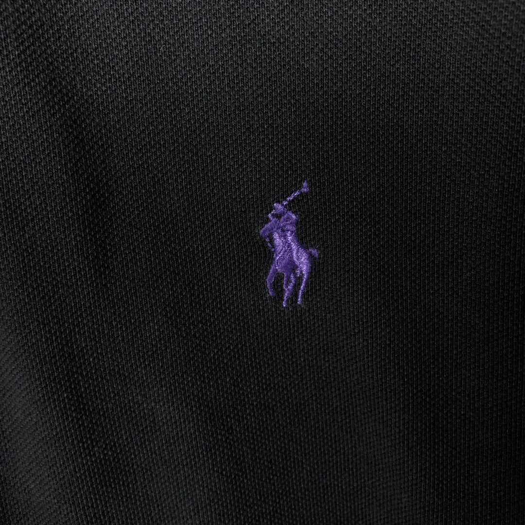 Ralph Lauren POLO by Ralph Lauren short sleeve polo shirt, men's XL size cotton black type Vintage Second Hand