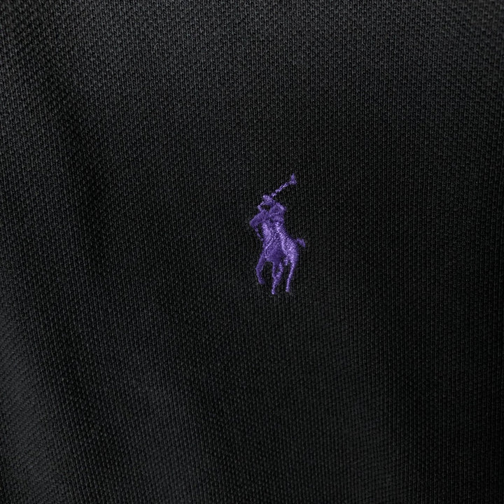 Ralph Lauren POLO by Ralph Lauren short sleeve polo shirt, men's XL size cotton black type Vintage Second Hand