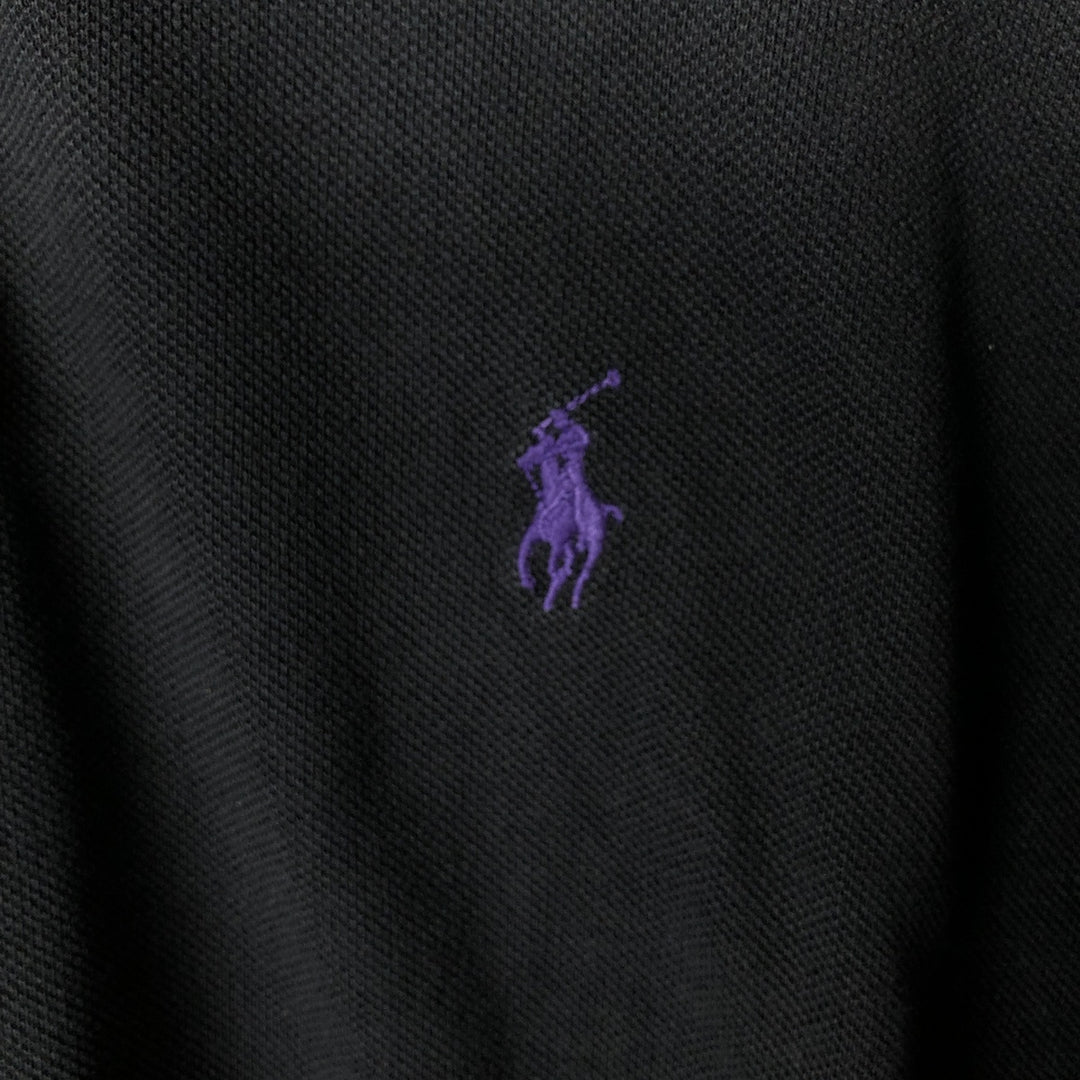 Ralph Lauren POLO by Ralph Lauren short sleeve polo shirt, men's size L cotton black type Vintage Second Hand