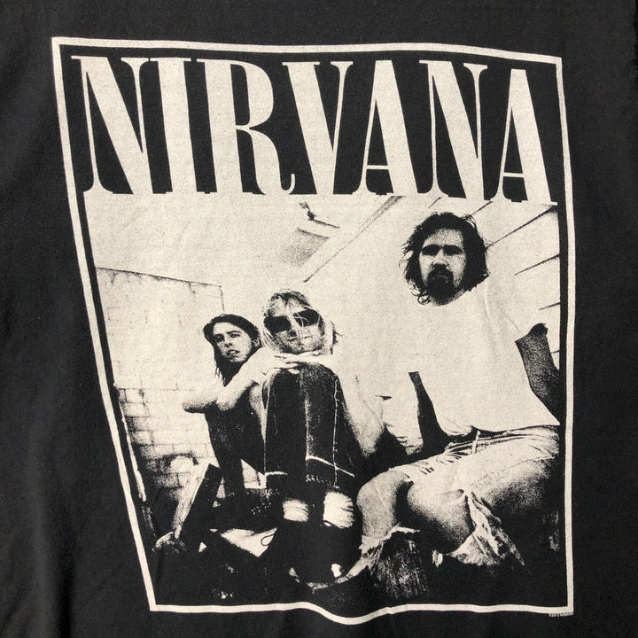 TULTEX NIRVANA Nirvana Band T-shirt, Band T, Men's Size L cotton black type Vintage Second Hand