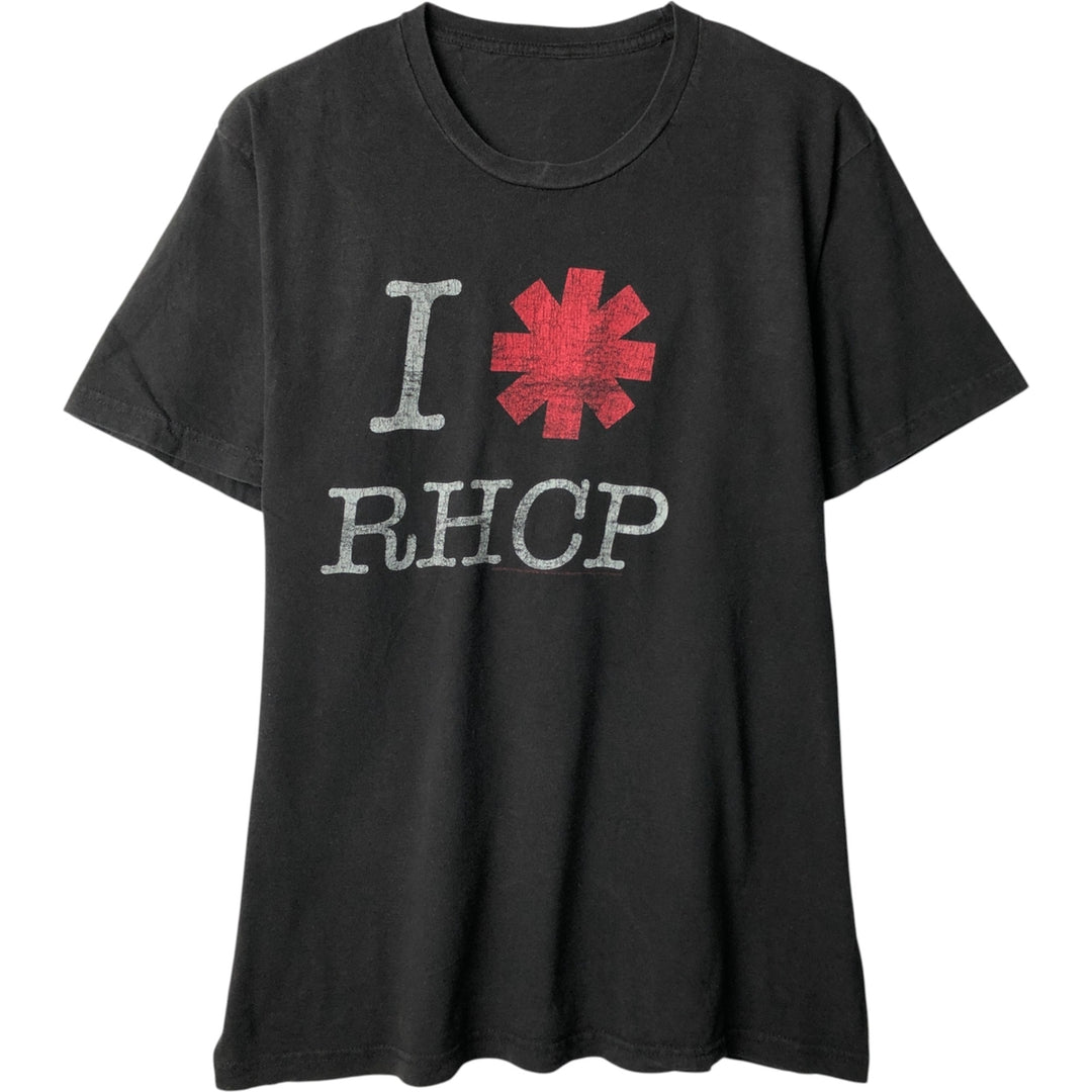 2000'S RED HOT CHILI PEPPERS band T-shirt, men's size M unclear black type Vintage Second Hand