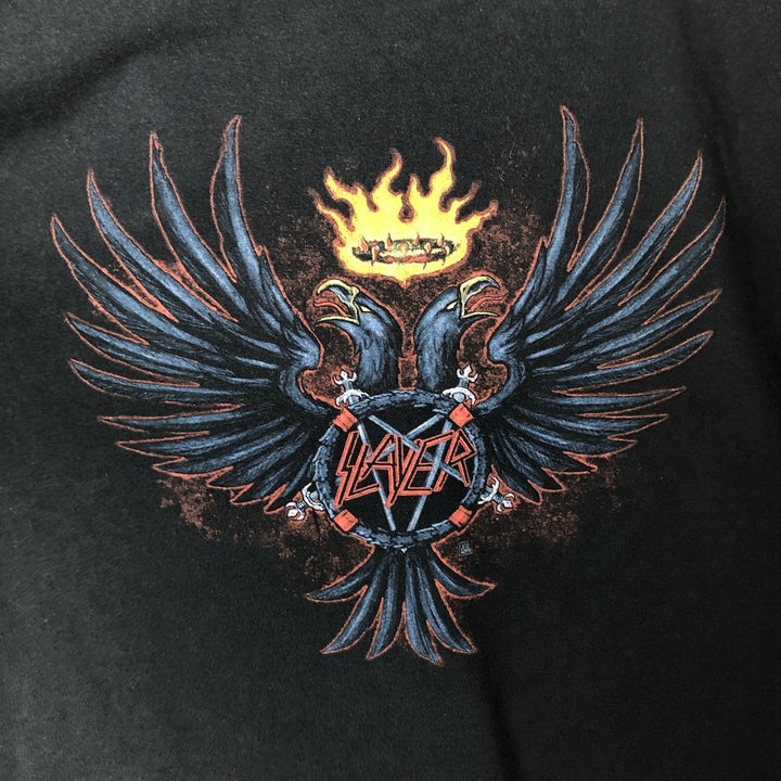 2000'S Gildan Slayer Band T-Shirt, Men's Size L cotton black type Vintage Second Hand