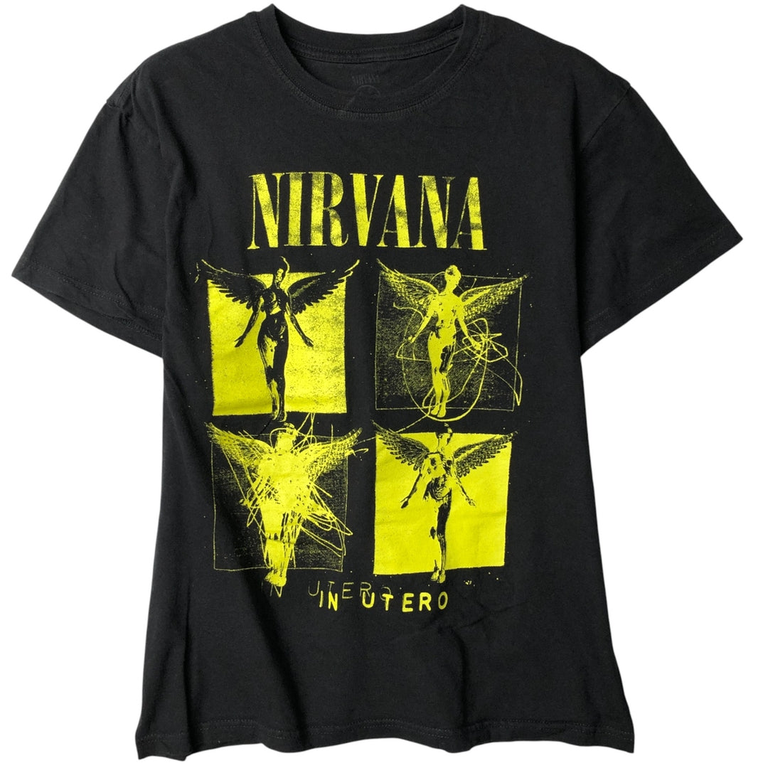 NIRVANA Nirvana Band T-shirt, Band T, Men's S size cotton black type Vintage Second Hand