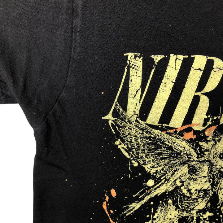NIRVANA Nirvana Band T-shirt, Band T, Men's M size unclear black type Vintage Second Hand