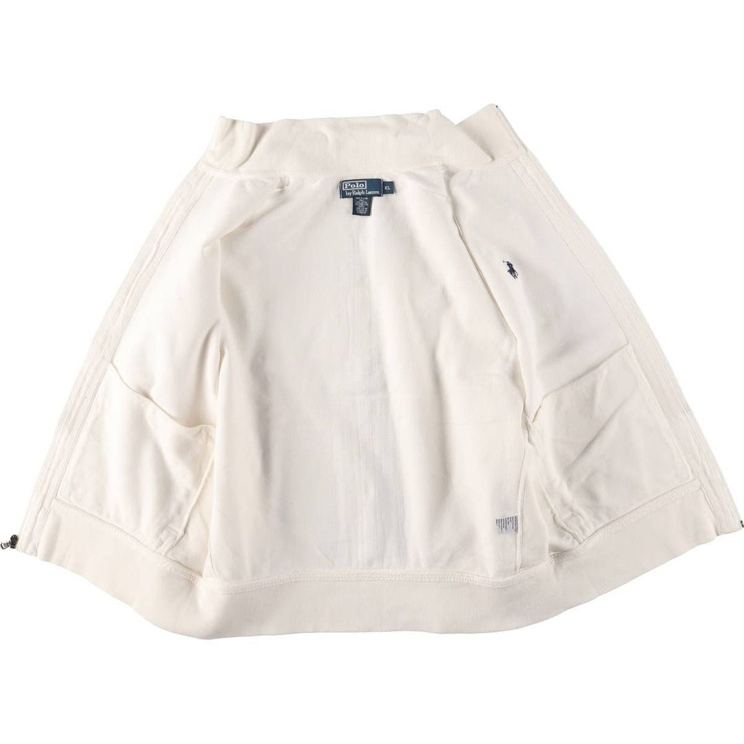 Ralph Lauren POLO by Ralph Lauren full zip sweatshirt, men's XL size cotton white type Vintage Second Hand