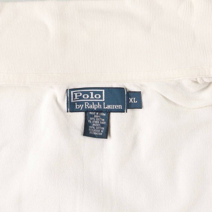 Ralph Lauren POLO by Ralph Lauren full zip sweatshirt, men's XL size cotton white type Vintage Second Hand