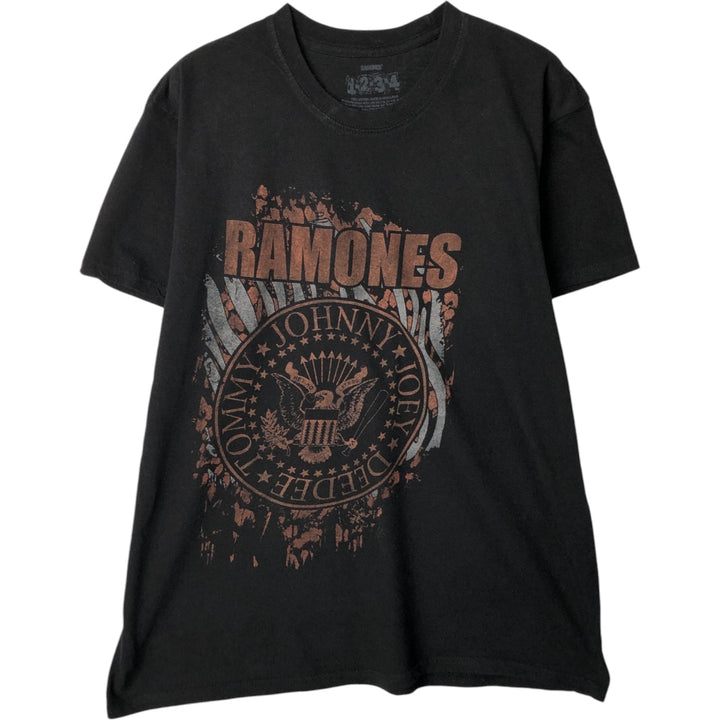 RAMONES Band T-shirt, Men's XL size cotton black type Vintage Second Hand