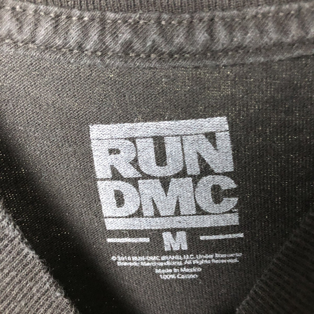 RUN DMC Rap T-shirt, Men's Size Medium cotton black type Vintage Second Hand
