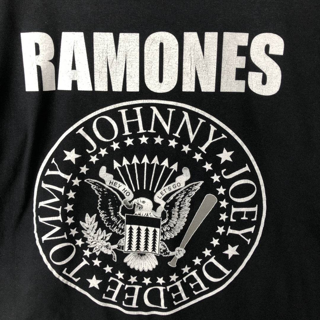 RAMONES Band T-shirt, Men's XL size cotton black type Vintage Second Hand