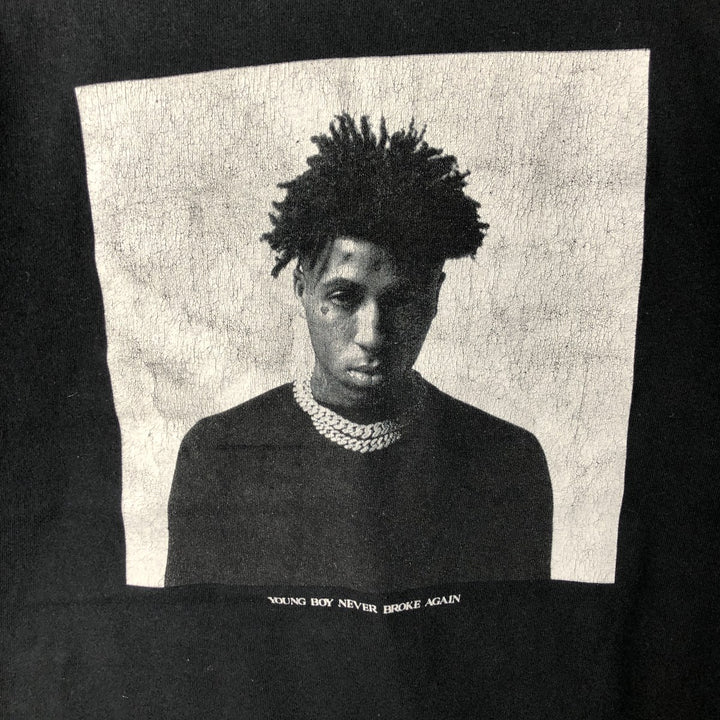 YoungBoy Never Broke Again Rap T-Shirt, Men's Size Small cotton black type Vintage Second Hand