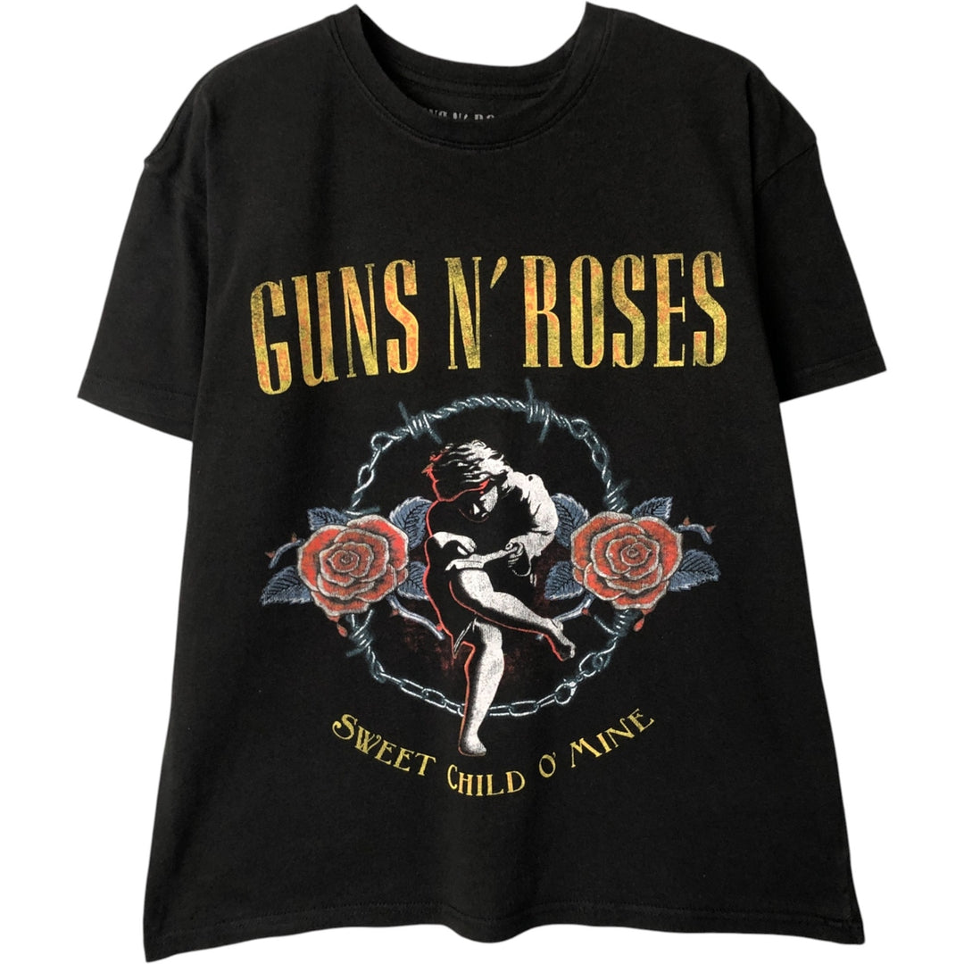 Guns N' Roses Band T-shirt, Men's M size cotton black type Vintage Second Hand