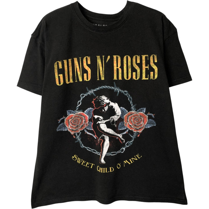 Guns N' Roses Band T-shirt, Men's M size cotton black type Vintage Second Hand