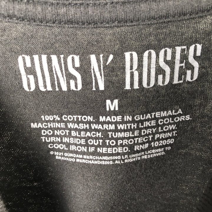 Guns N' Roses Band T-shirt, Men's M size cotton black type Vintage Second Hand