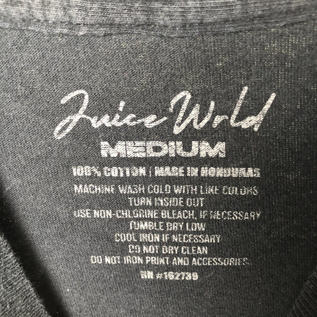 JUICE WRLD Rap T-shirt, Men's Size Medium cotton black type Vintage Second Hand