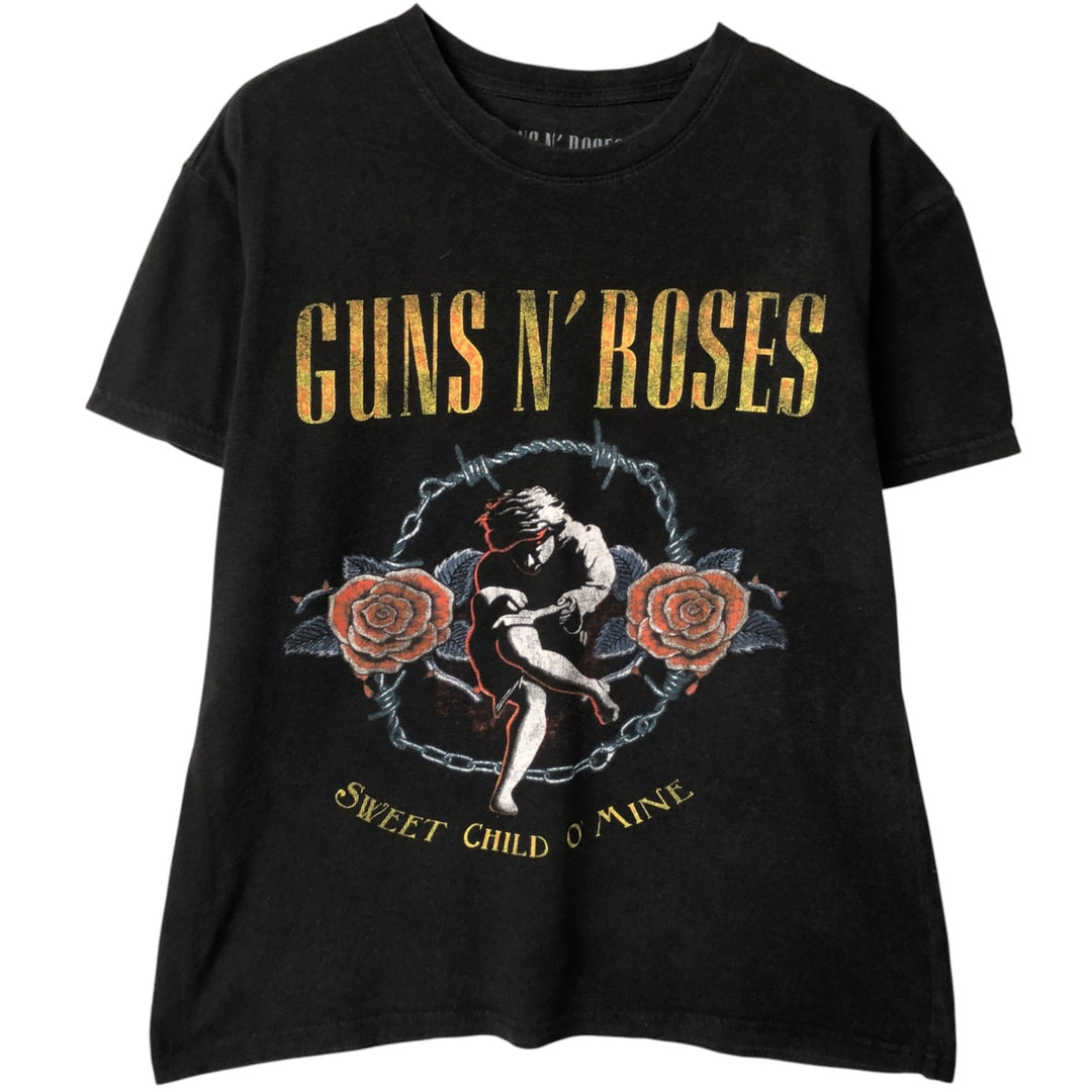 Guns N' Roses Band T-shirt, Men's M size cotton black type Vintage Second Hand