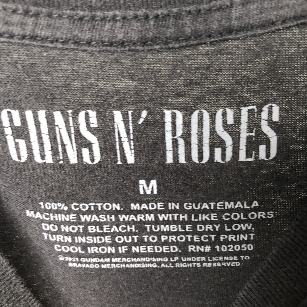 Guns N' Roses Band T-shirt, Men's M size cotton black type Vintage Second Hand