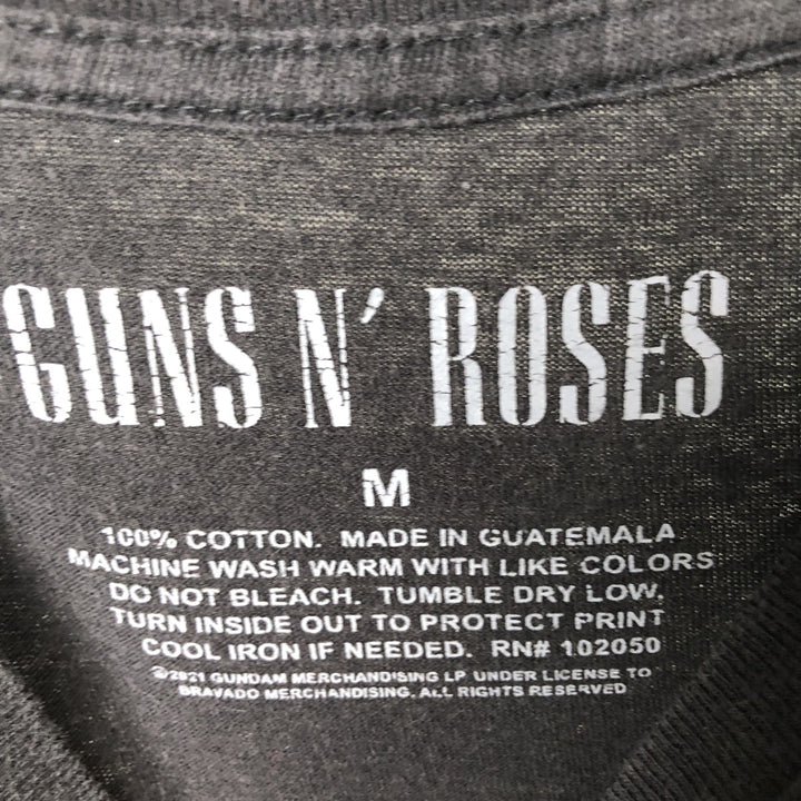 Guns N' Roses Band T-shirt, Men's M size cotton black type Vintage Second Hand