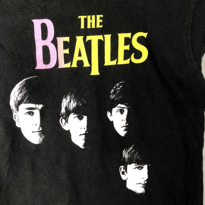 THE BEATLES Band T-shirt, Men's M size cotton black type Vintage Second Hand