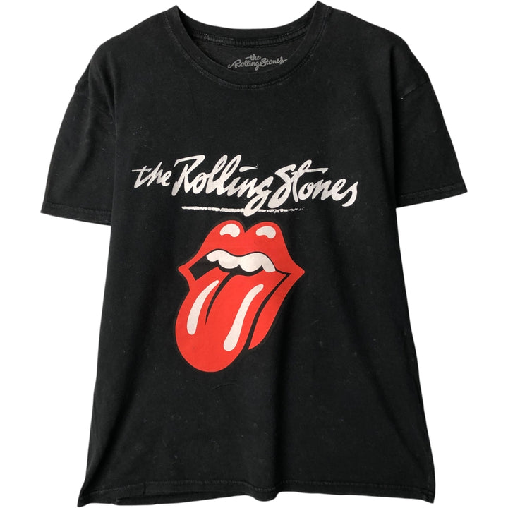 The Rolling Stones Band T-shirt, Men's M size cotton black type Vintage Second Hand