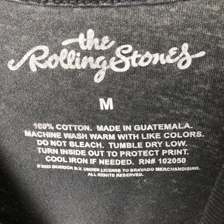 The Rolling Stones Band T-shirt, Men's M size cotton black type Vintage Second Hand