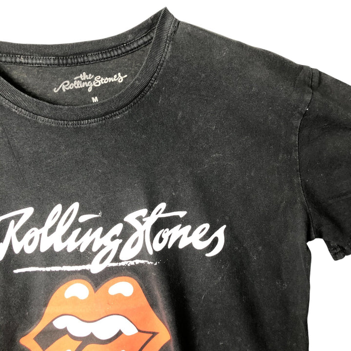 The Rolling Stones Band T-shirt, Men's M size cotton black type Vintage Second Hand