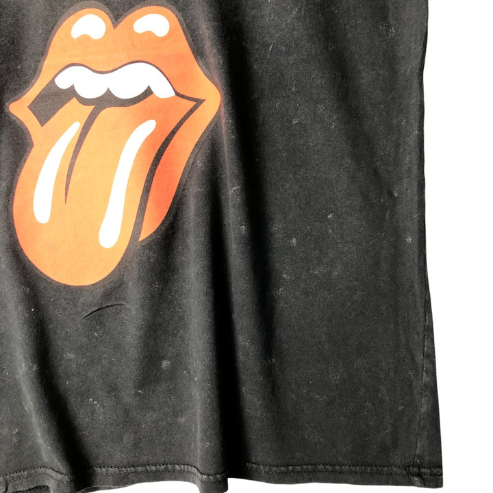 The Rolling Stones Band T-shirt, Men's M size cotton black type Vintage Second Hand