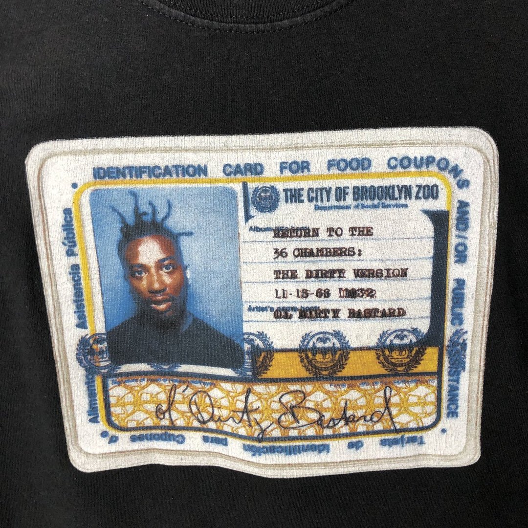 OL'DIRTY BASTARD Rap T-shirt, Men's M size cotton black type Vintage Second Hand