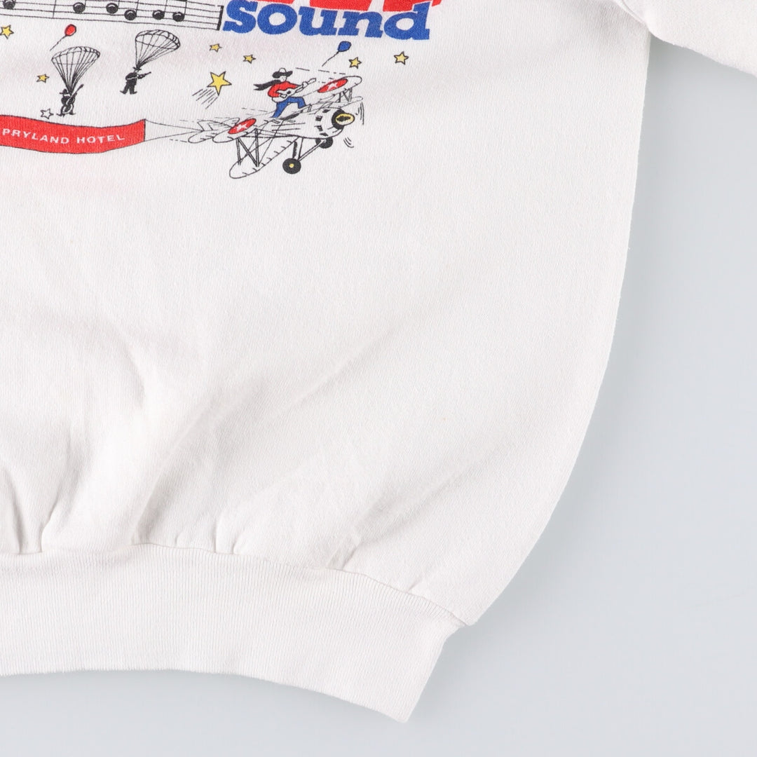 Vintage 90'S Fruit of the Loom print sweatshirt, made in the USA, size M, men's cotton white type Vintage Second Hand