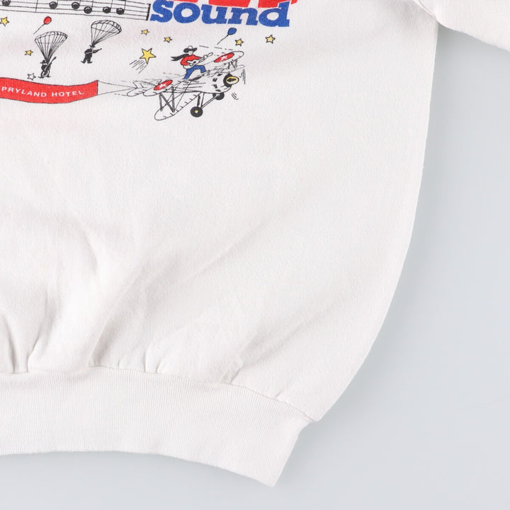 Vintage 90'S Fruit of the Loom print sweatshirt, made in the USA, size M, men's cotton white type Vintage Second Hand