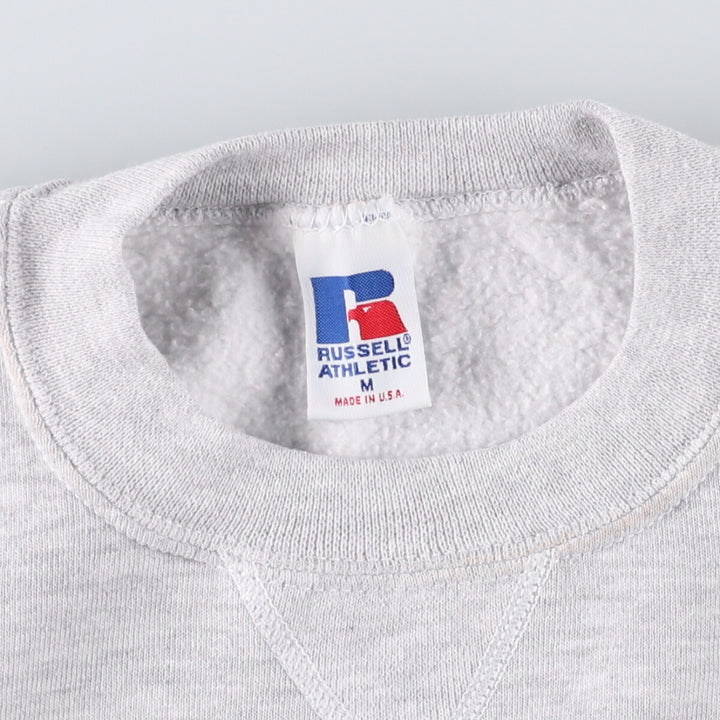 Vintage 90'S Russell ATHLETIC message print sweatshirt, made in the USA, size M, men's cotton gray type Vintage Second Hand